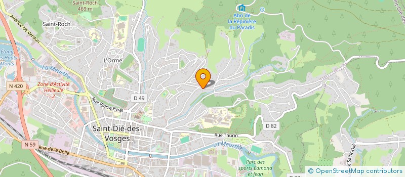 localisation de l'entreprise LA ROULETTE VOSGIENNE  SAINT-DIE-DES-VOSGES