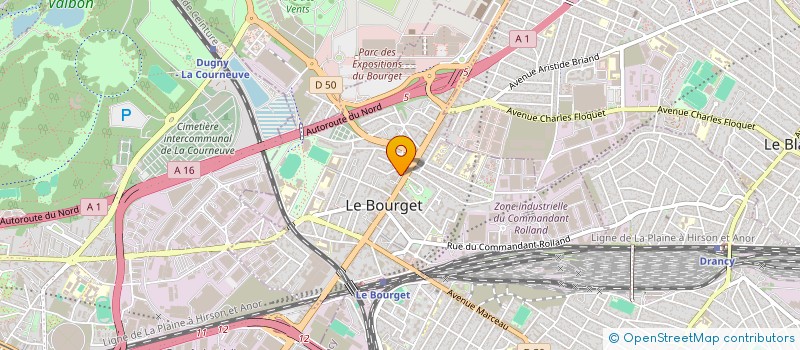 localisation de l'entreprise LA ROULIERE à LE BOURGET