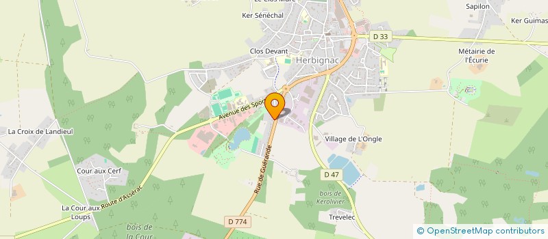 localisation de l'entreprise LA ROULOTTE EN FEU à HERBIGNAC