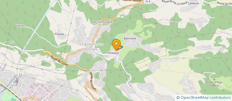 localisation de l'entreprise LA ROULOTTE LES AMIS DU JAZZ  CHATILLON-SUR-CLUSES