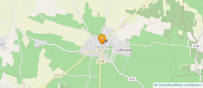 localisation de l'entreprise LA ROUQUINERIE  SIGOGNE