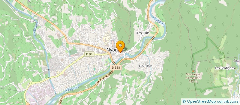 localisation de l'entreprise LA ROUSSETAINE à NYONS