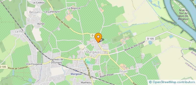 localisation de l'entreprise LA ROUTE A VOTRE SERVICE à MARGAUX-CANTENAC