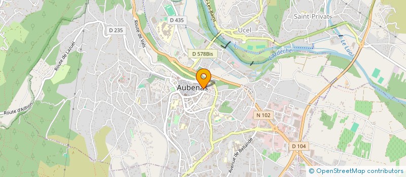 localisation de l'entreprise LA ROUTE DES EGLISES ROMANES DU BASSIN DE L'ARDECHE à AUBENAS