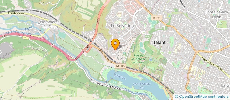 localisation de l'entreprise LA ROUTE DES JEUNES-BOURGOGNE FC  TALANT