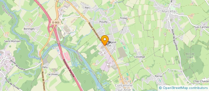 localisation de l'entreprise LA ROUTE DU LAC  CONTAMINE-SUR-ARVE