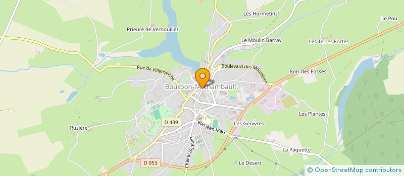 localisation de l'entreprise LA ROUTE DU THYM à BOURBON-L'ARCHAMBAULT