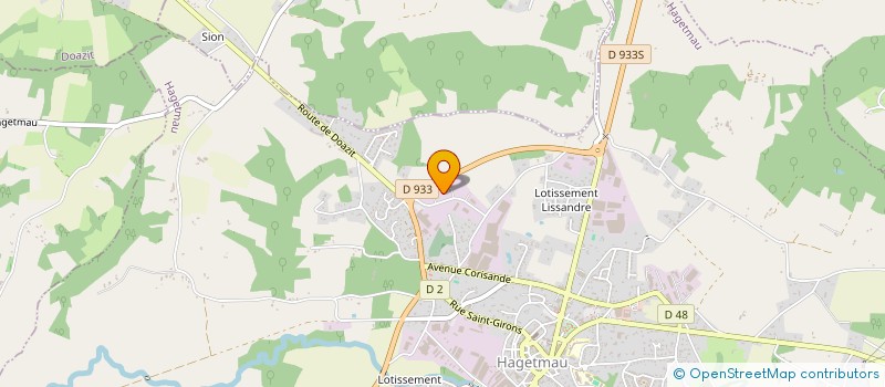 localisation de l'entreprise LA ROUVIERE  HAGETMAU