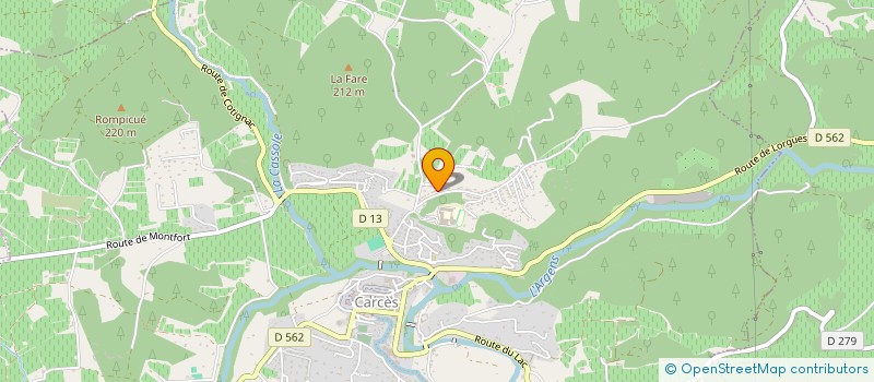 localisation de l'entreprise LA ROUVIERE  CARCES