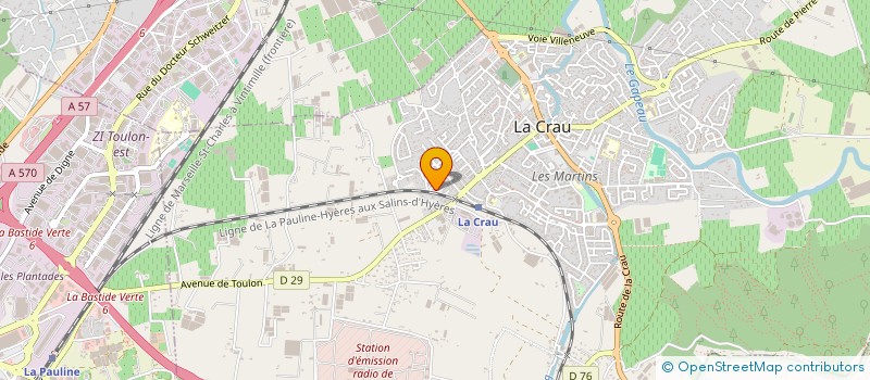 localisation de l'entreprise LA ROYALE  LA CRAU