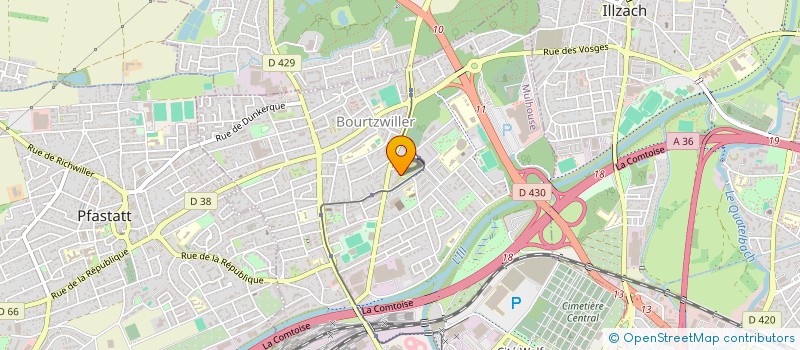 localisation de l'entreprise LA RUCHE à MULHOUSE