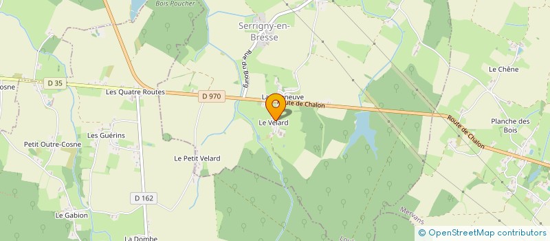 localisation de l'entreprise LA RUCHE  SERRIGNY-EN-BRESSE