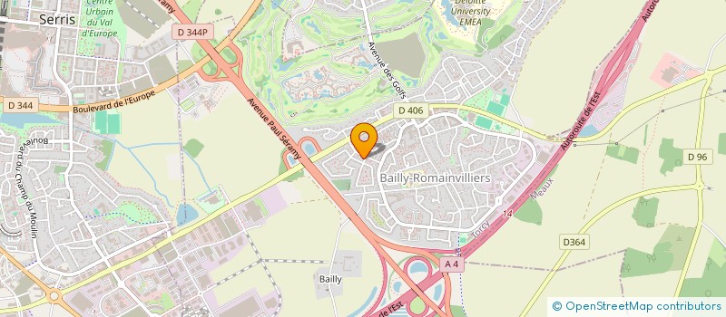 localisation de l'entreprise LA RUCHE  BAILLY-ROMAINVILLIERS