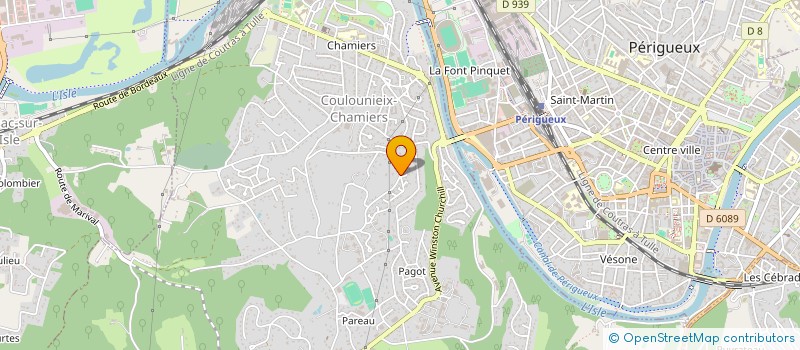 localisation de l'entreprise LA RUCHE  COULOUNIEIX-CHAMIERS