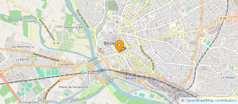 localisation de l'entreprise LA RUCHE  BEZIERS