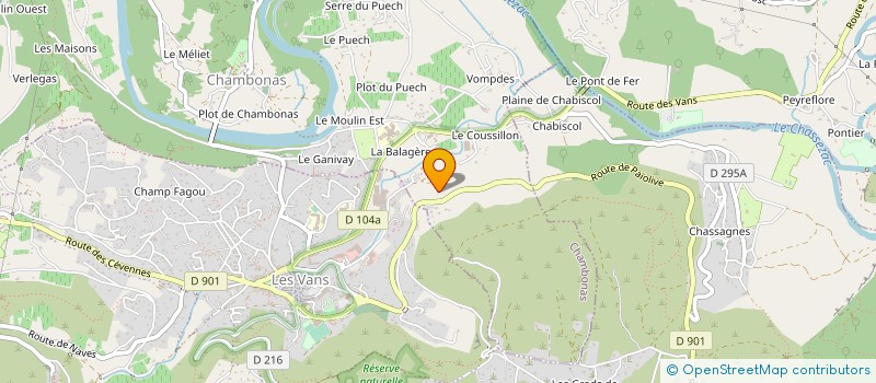 localisation de l'entreprise LA RUCHE AUX LIVRES à LES VANS