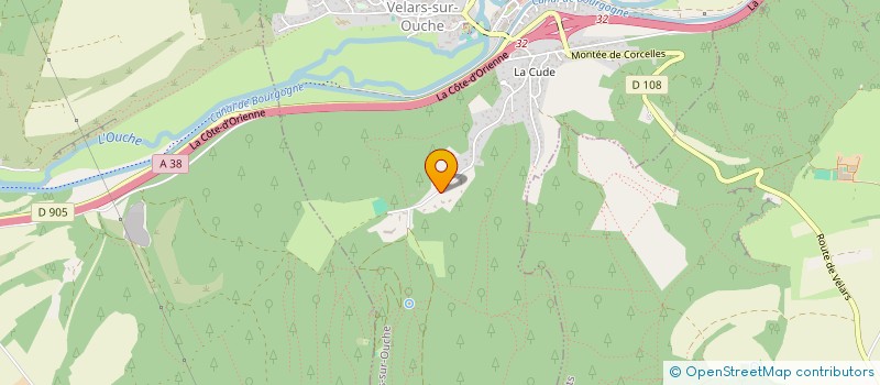 localisation de l'entreprise LA RUCHE BLANCHE  VELARS-SUR-OUCHE