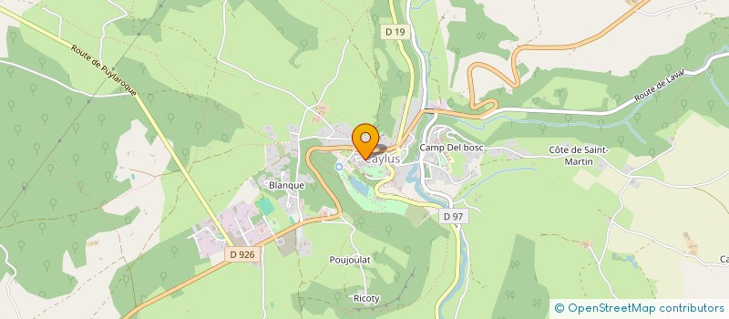 localisation de l'entreprise LA RUCHE CAYLUS  CAYLUS