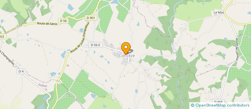localisation de l'entreprise LA RUCHE DE CONCEZE  CONCEZE