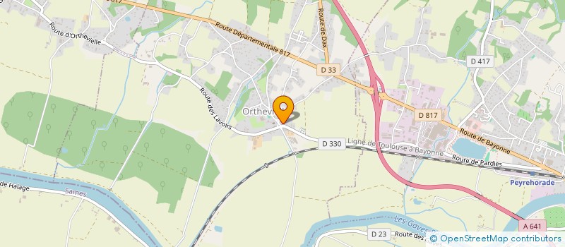 localisation de l'entreprise LA RUCHE DE PEYREHORADE  ORTHEVIELLE