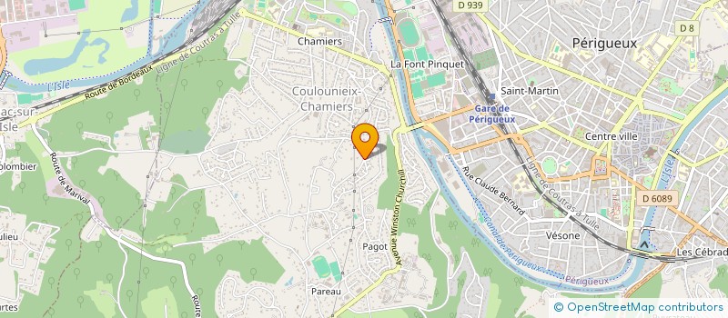 localisation de l'entreprise LA RUCHE DES ENERGIES à COULOUNIEIX CHAMIERS