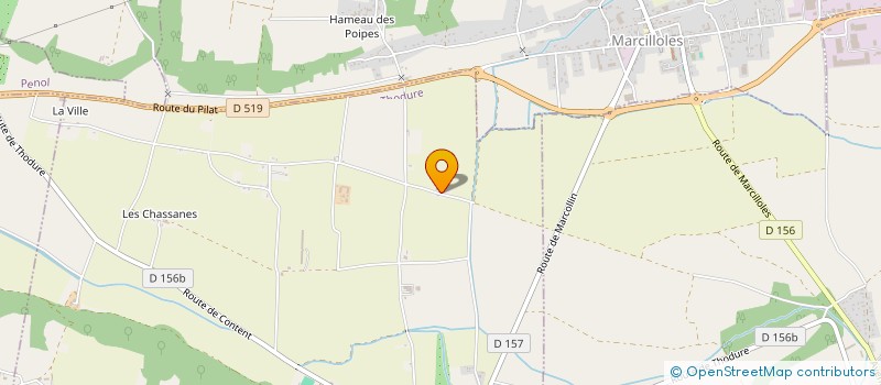 localisation de l'entreprise LA RUCHE DES MIELLINES  THODURE