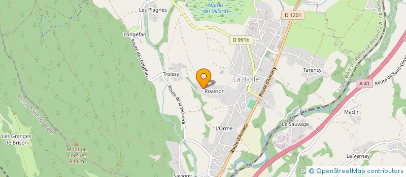 localisation de l'entreprise LA RUCHE DES SAVOIRS  LA BIOLLE