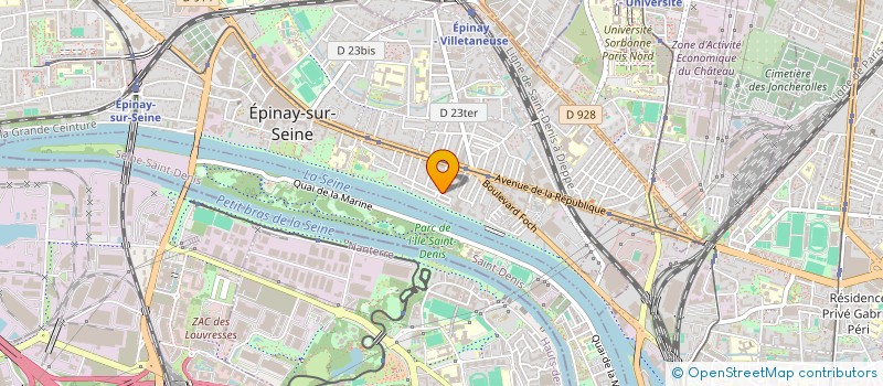 localisation de l'entreprise LA RUCHE EN ACTION ( LRA )  EPINAY-SUR-SEINE