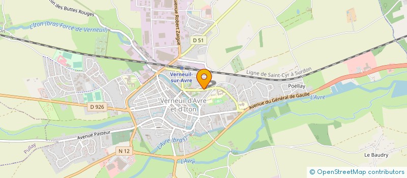 localisation de l'entreprise LA RUCHE & LE SILO  VERNEUIL D'AVRE ET D'ITON