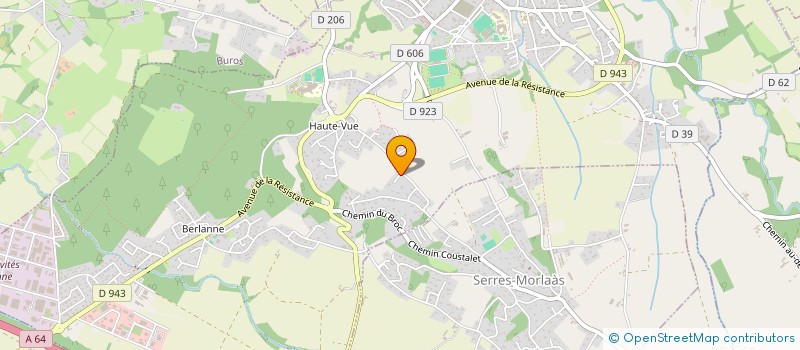 localisation de l'entreprise LA RUCHE SELENE  MORLAAS