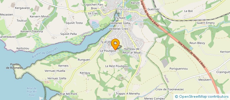 localisation de l'entreprise LA RUCHE SOLIDAIRE  DAOULAS