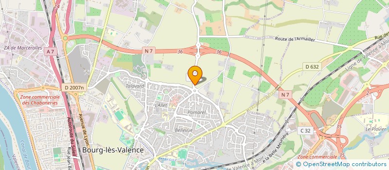 localisation de l'entreprise LA RUCHE TRUK MUCHE à BOURG-LES-VALENCE