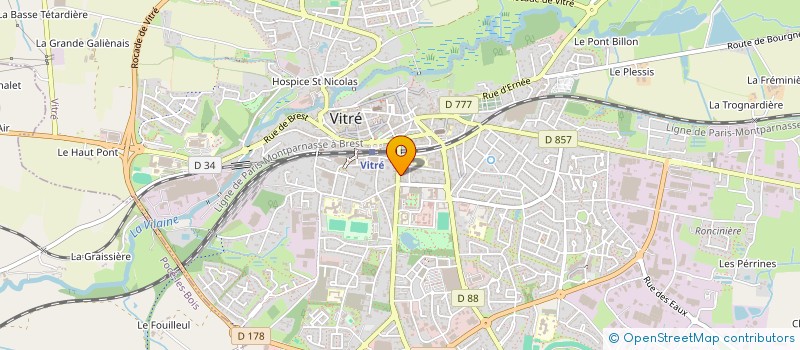 localisation de l'entreprise LA RUCHE VITREENNE  VITRE