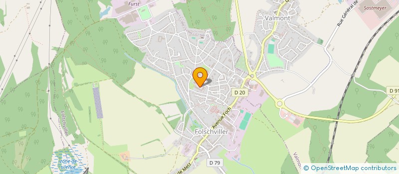 localisation de l'entreprise LA RUCHEE, L ASSOCIATION DE REDYNAMISATION ET D UNION DES CITOYENS, POUR LE HANDICAP, L ECONOMIE ET L EMPOI à FOLSCHVILLER