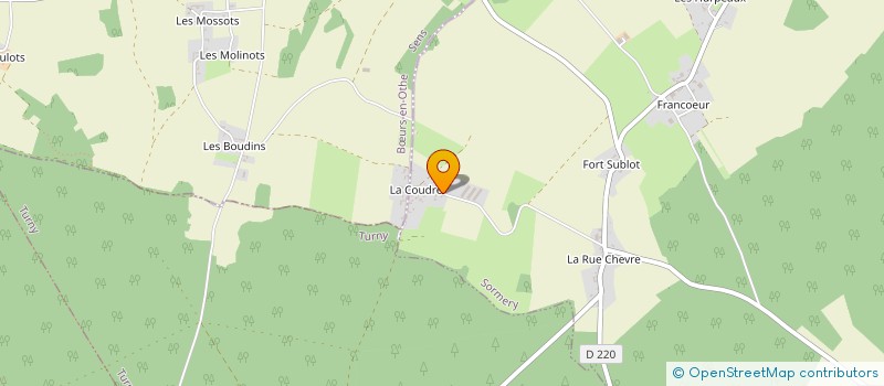 localisation de l'entreprise LA RUE-CHEVRE  SORMERY