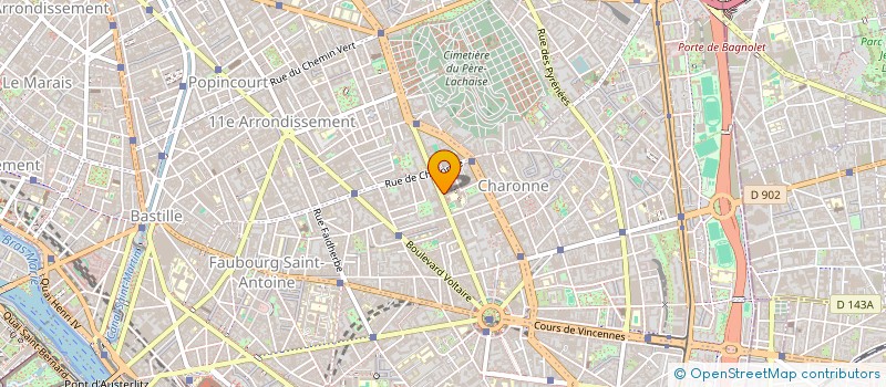 localisation de l'entreprise LA RUE D'A COTE  PARIS