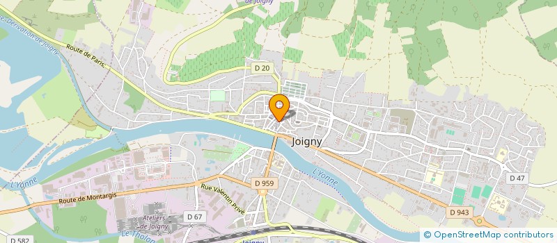 localisation de l'entreprise LA RUE DES ARTISTES  JOIGNY