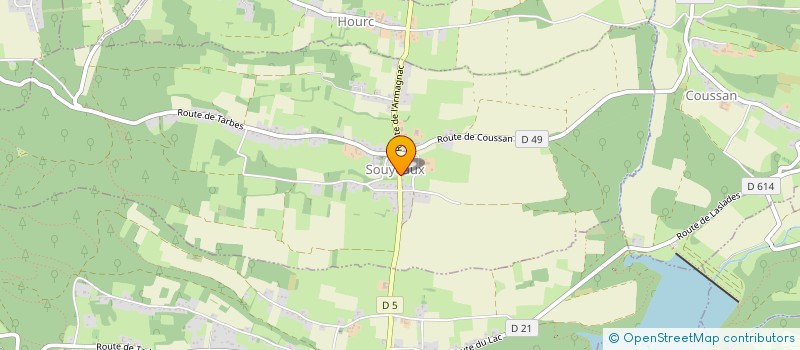 localisation de l'entreprise LA RUE DES ARTS  SOUYEAUX