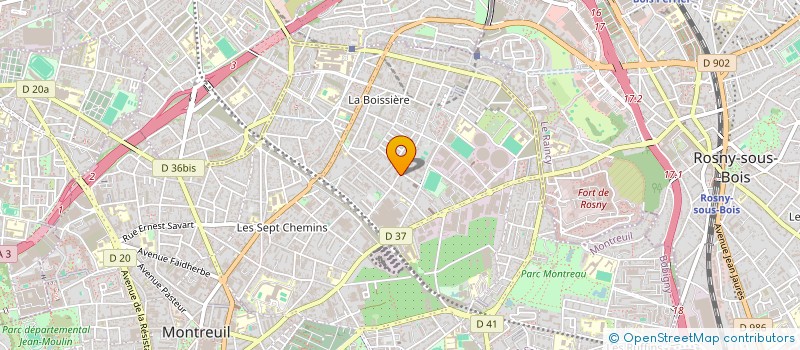 localisation de l'entreprise LA RUE DES QUATRE VENTS à MONTREUIL