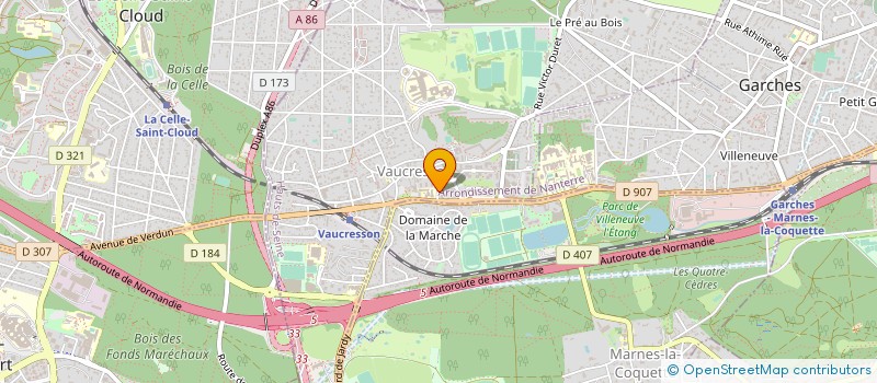 localisation de l'entreprise LA RUFE à VAUCRESSON