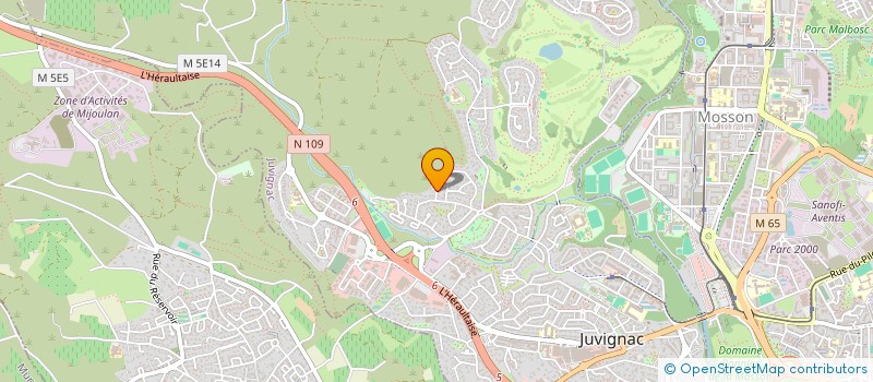 localisation de l'entreprise LA RUFFE  JUVIGNAC