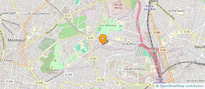 localisation de l'entreprise LA RUFFINERIE à MONTREUIL