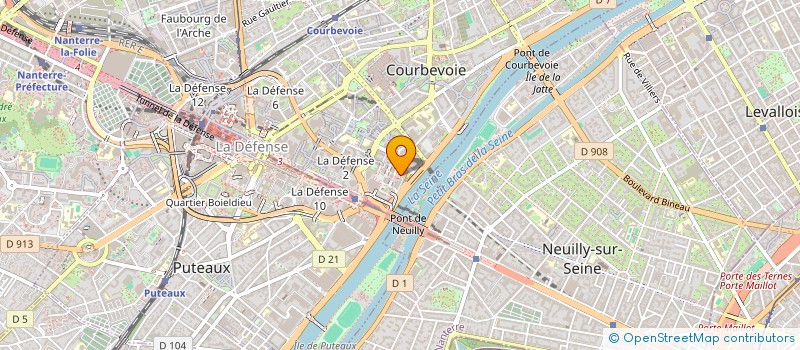 localisation de l'entreprise LA RURALE  COURBEVOIE