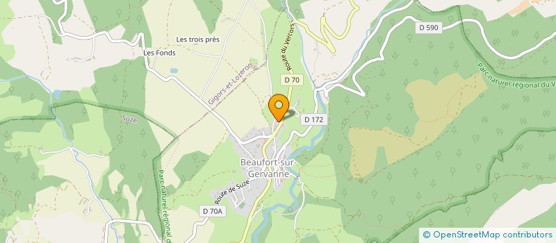 localisation de l'entreprise LA RURALE  BEAUFORT-SUR-GERVANNE