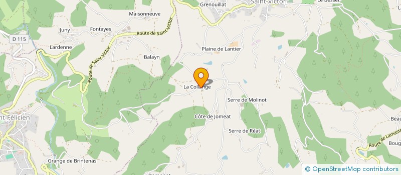 localisation de l'entreprise LA RUSTINE à SAINT-VICTOR