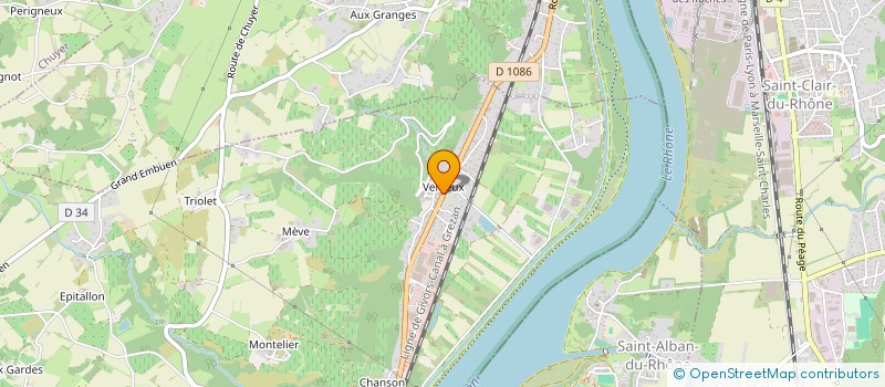 localisation de l'entreprise LA RYBAUDYVES CUILLERON  CHAVANAY