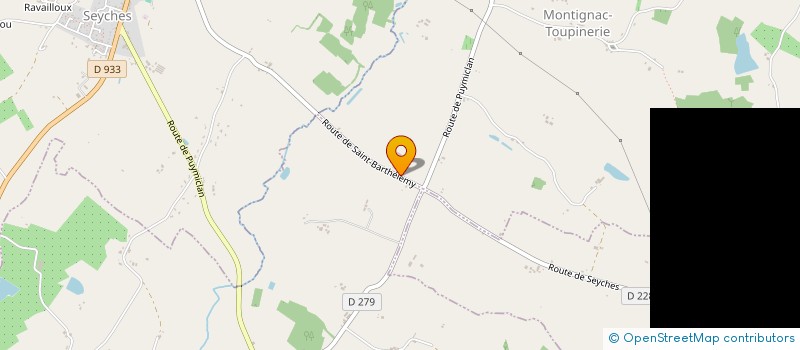 localisation de l'entreprise LA SABATIERE  MONTIGNAC-TOUPINERIE