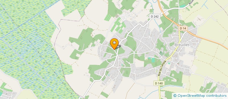 localisation de l'entreprise LA SABLIERE B.H  BREUILLET