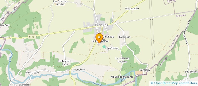 localisation de l'entreprise LA SABLONNIERE à EGREVILLE