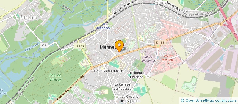 localisation de l'entreprise LA SABLONNIERE à MENNECY